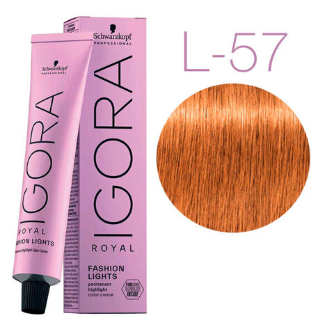 Schwarzkopf Igora Royal Fashion Lights L-57 (Золотой медный) - Перманетный краситель