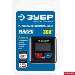 ЗУБР МИКРО, 4 Х 90°, ±0.1, электронный уровень-уклономер, Профессионал (34743)