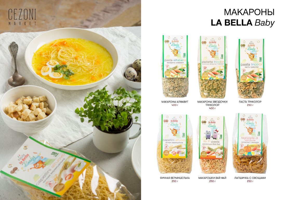 Вермишелька яичная Pasta la Bella BABY 250 г по цене 127 руб.