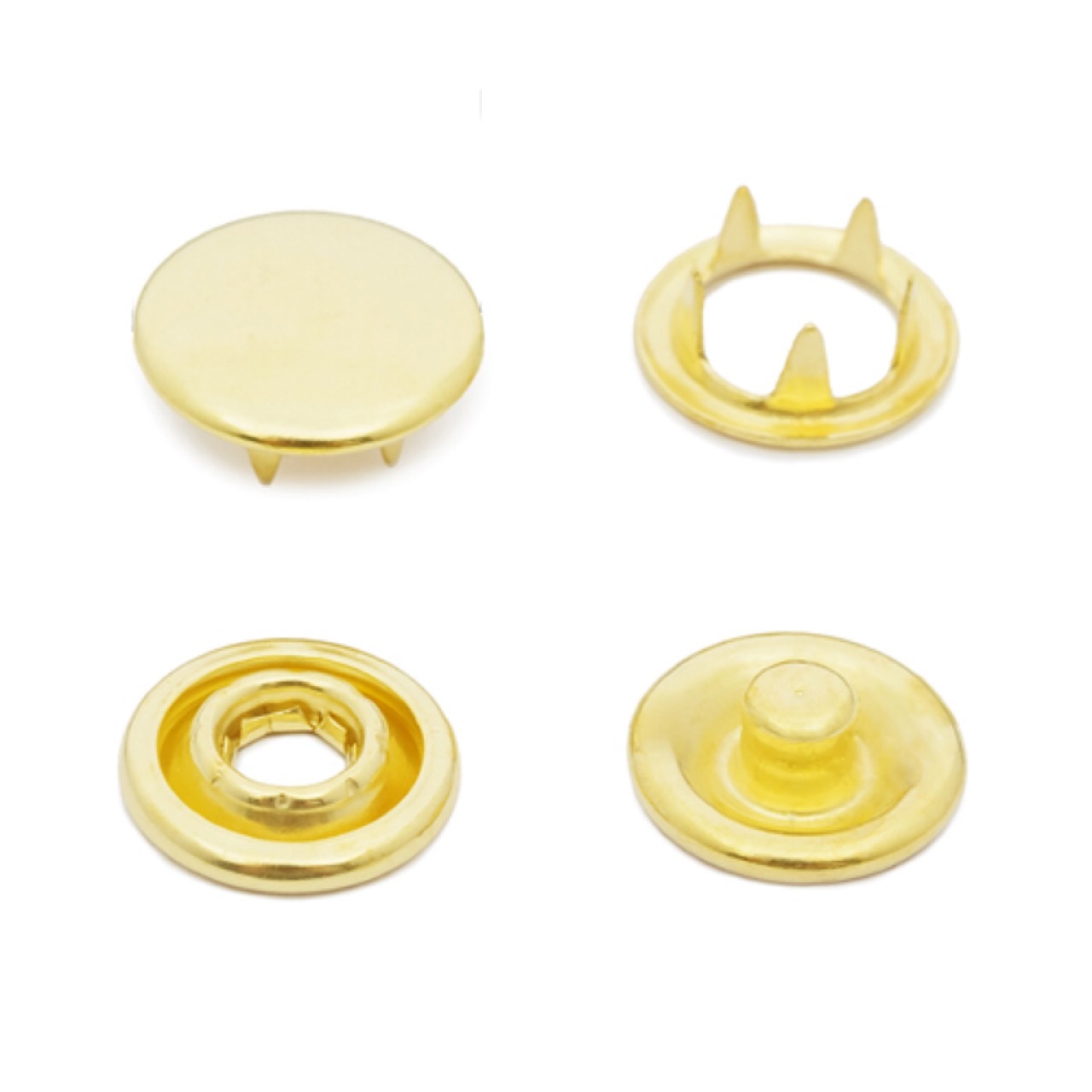 Кнопки рубашечные(трикотажные) с крышкой 9.5мм (уп.50 шт) цвет: Золото
