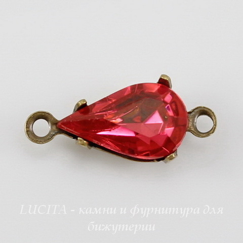 Сеттинг - основа - коннектор (1-1) Капля для страза 10х6 мм (оксид латуни)