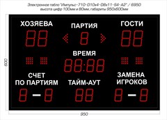 Табло для волейбола Импульс 710-D10x4-D8x11-S4-A2