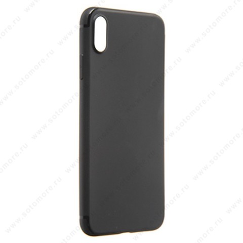 Накладка силиконовая Soft Touch ультра-тонкая для Apple iPhone XS Max черный
