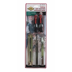 Заточной набор DDE (кр,нап, 4,0 мм +пл. нап,, + планка.+ калибр + 2 р (в блистере)