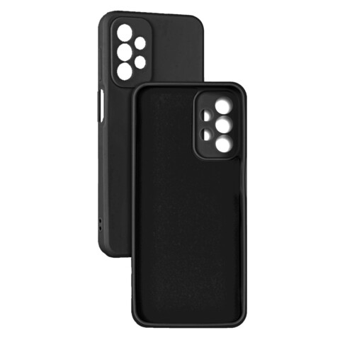 Силиконовый чехол Silicone Cover с защитой камеры для Samsung Galaxy A23 (Черный)