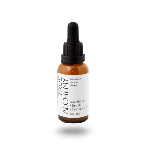 True Alchemy Сыворотка для лица Facial Serum «Bakuchiol 1%+ Zinc 2% + Salicylic Acid 2%», 30 мл