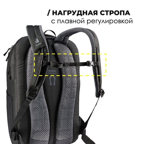 Картинка рюкзак городской Deuter Giga 28 black - 8