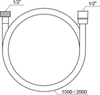 Шланг для душа силиконовый 200 см Ravak SatinFlex 913.02 X07P337