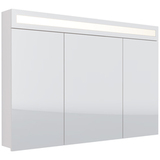 Шкаф зеркальный Dreja Uni 120, 99.9013, 6 стеклянных полок, с LED-подсветкой и выключателем, белый