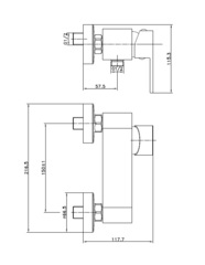 Смеситель для душа ELIO однорычажный