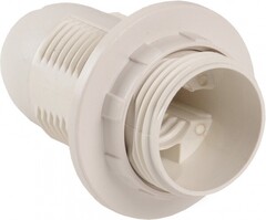 Патрон пластик с кольцом Е14, белый, индивид. пакет,Ппл14-02-К12  IEK