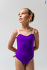 Strap leotard for kids | violet