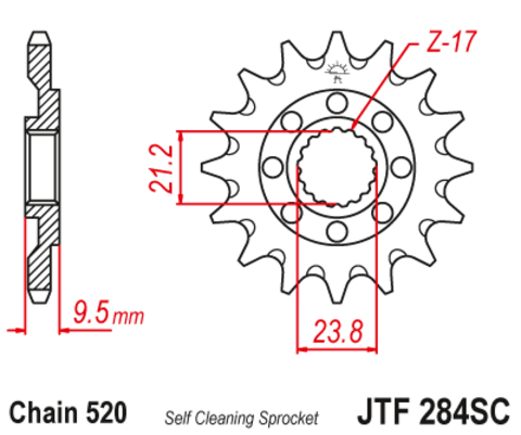 Звезда ведущая JTF284 13SC