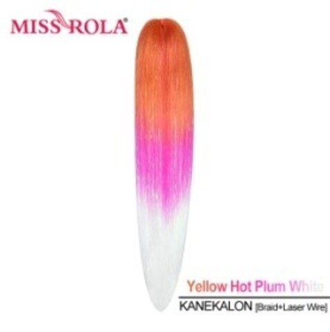 Канекалон M04 Easy Braid (искуственные волосы) 3 цветный yellow/ hot_plum/ white