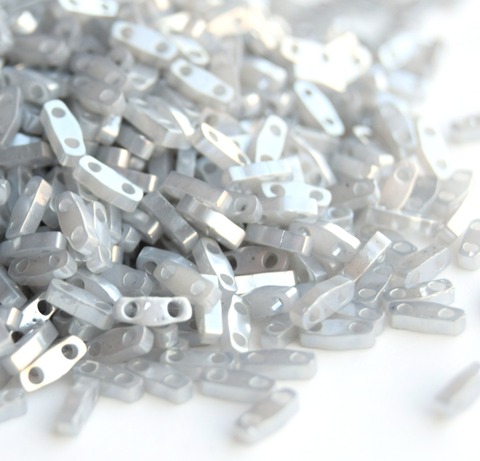 QTL-0526 Бисер Миюки квартер тила/Miyuki Quarter Tila Silver Gray Ceylon