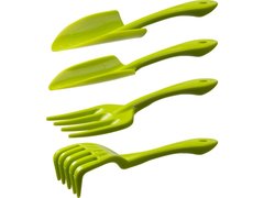 РОСТОК 4 предмета: вилка, грабельки, 2 совка, Садовый набор (421429-H4)