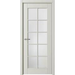 Межкомнатная дверь эмаль Классика 5 латте со стеклом