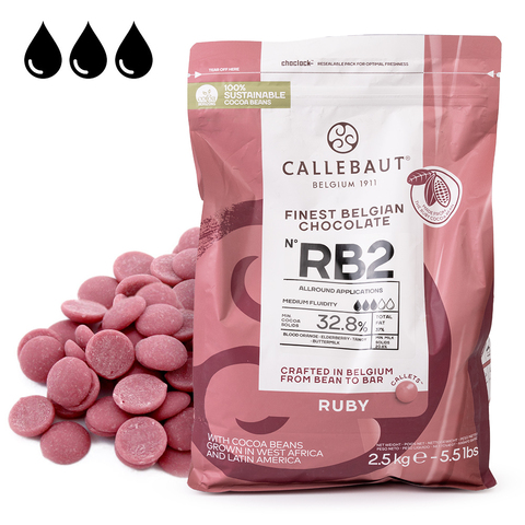 Шоколад Callebaut RUBY Chocolate / РУБИНОВЫЙ 32.8% (CHR-R35RB1-E4-U70) 2,5 кг