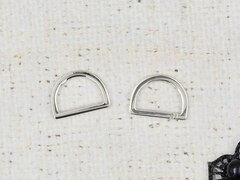 Полукольцо металлическое, р. 2х1,5 см, никель