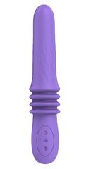 Фиолетовый вибратор Susie с возвратно-поступательными движениями - 25,2 см. - 