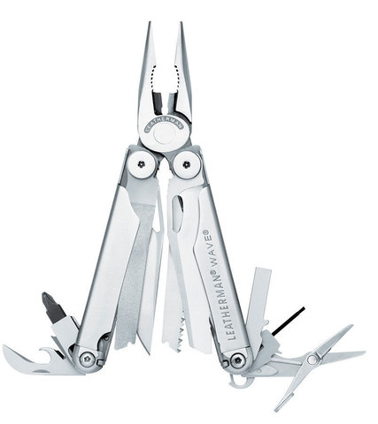 Мультитул Leatherman Wave, 18 функций, кожаный чехол (подарочная упаковка)