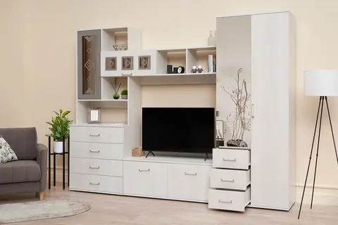 Гостиная Белла 2 ясень белый