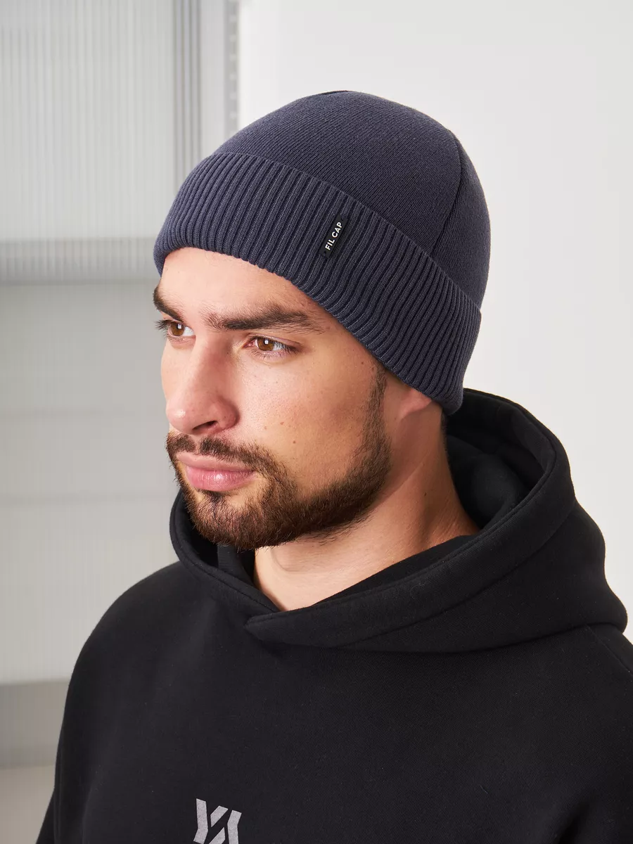 Шапка бини зимняя весенняя с флисом