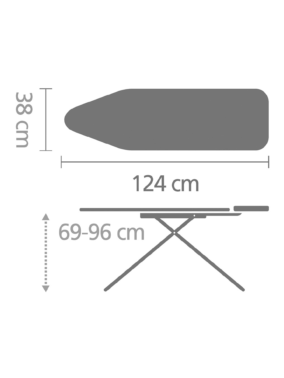 Гладильная доска 124 x 38 см (B), Свежий бриз, арт. 244100 - фото 1