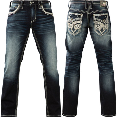 Affliction | Джинсы мужские ACE FLEUR SARGE 110SS232 американские перед и сзади