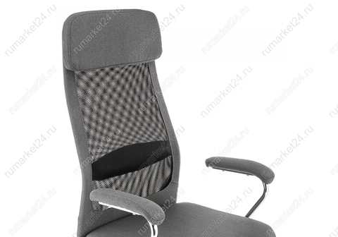 Офисное кресло для персонала и руководителя Компьютерное Sigma темно-серое 60*60*115 Хромированный металл /Серый
