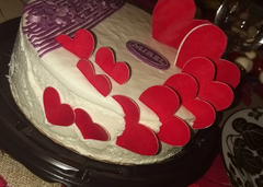 Вафельные Сердечки для торта 50 шт 