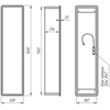 Lemark LM40PZE Пенал зеркальный Lemark ELEMENT 40х160 см, 1 дверный, правый, с подсветкой, цвет корпуса: Белый