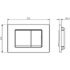 Aquatek TDI-0000006 (010C) Панель смыва Small Хром матовая (клавиши квадрат) для INS-0000018  с верхней кнопкой смыва