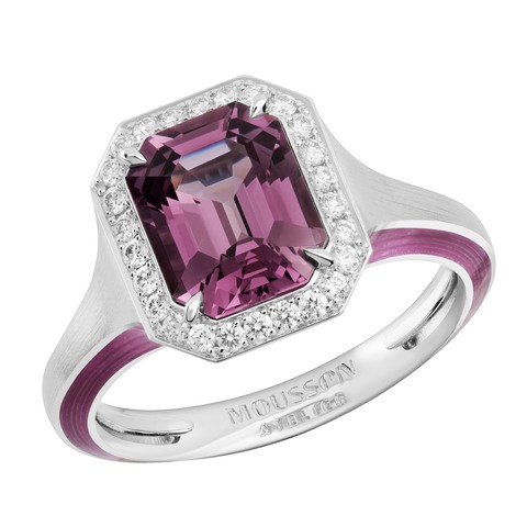 Кольцо со Шпинелью и Бриллиантами, Эмаль, R0143-15/1