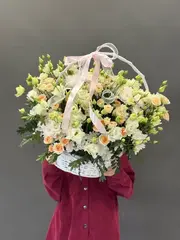 Корзина с эустомой №10