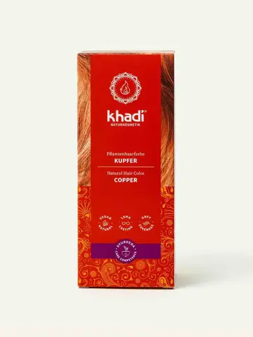 МЕДНЫЙ ОТТЕНОК натуральная краска для волос Khadi Naturprodukte, 100 гр