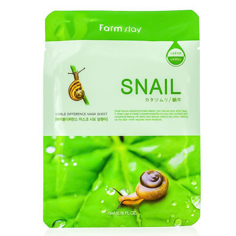 FarmStay Visible Difference Mask Sheet Snail - Тканевая маска для лица с муцином улитки