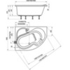 Ванна асимметричная 140х105 см правая Ravak Rosa I R CV01000000