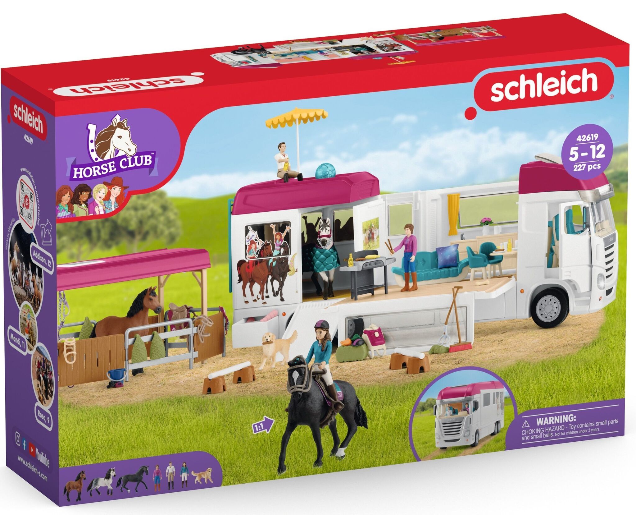 Фигурки Schleich Horse Club - Игровой набор Шляйх Конный экипаж - Коневоз -  Лошади 42619 купить в Москве | Доставка по России.