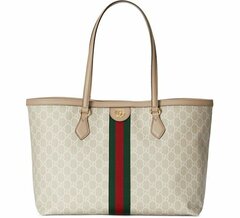 Сумка-тоут Gucci Ophidia GG среднего размера кремовый