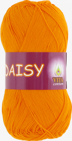 Пряжа VITA cotton "Daisy" - (4422- ярко-оранживый)