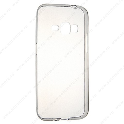 Накладка силиконовая ультра-тонкая для Samsung Galaxy J1 J110 2016 черная (прозрачная)
