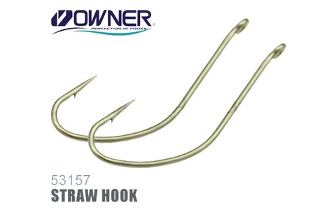 53157 № 12 Крючки OWNER Straw Hook-Brown/ продажа от 5 уп.
