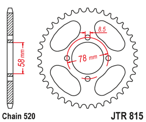 Звезда ведомая JTR815 38