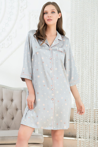 Рубашка Stars 7077 серый Mia-Mella