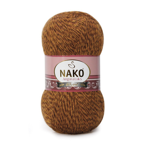 Пряжа Nako Angora Luks 21361 золот.коричневый(уп. 5 мотков)