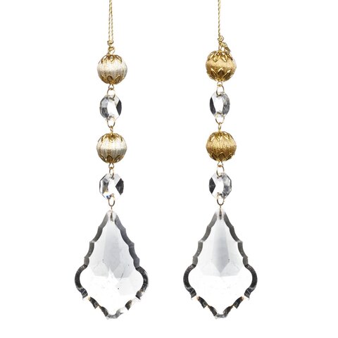 Набор новогодних украшений на елку Капельки 2шт 11см Goodwill M&G прозрачные