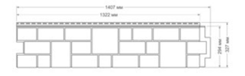 Фасадная панель Гранд Лайн Я-ФАСАД Камень Железо 1407х327 мм