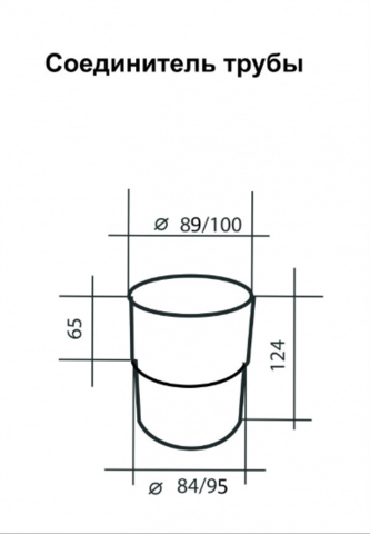 Соединитель трубы 150 х 100