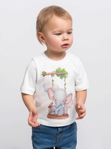 Футболка "Слоник на качелях"